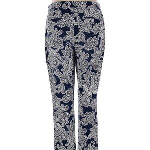 Talbots Navy and White Paisley Ankle Pants